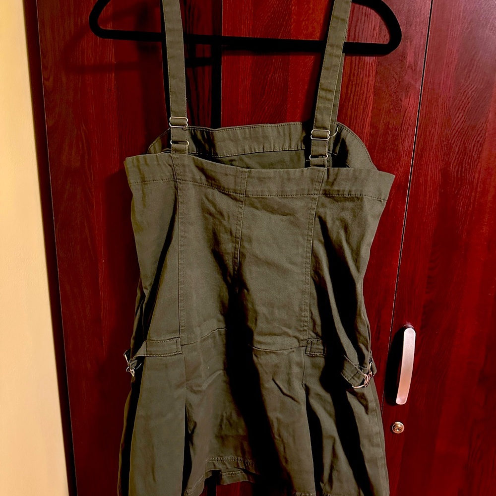 Green Suspender Dress